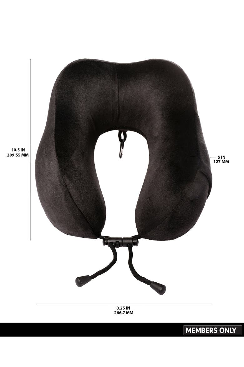 Memory Foam Travel Neck Pillow, Alternate, color, Black