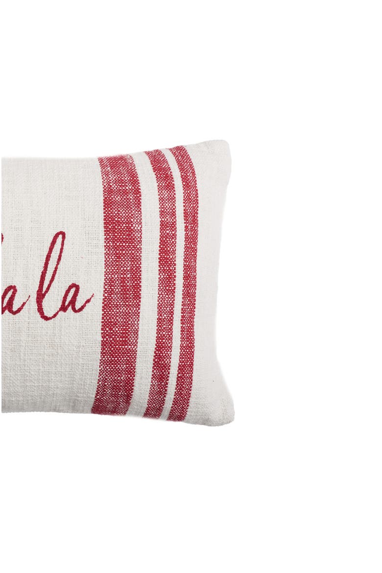 Morgan Christmas Holiday Striped Decorative Lumbar Pillow Collection, Alternate, color, Red 14" x 22"