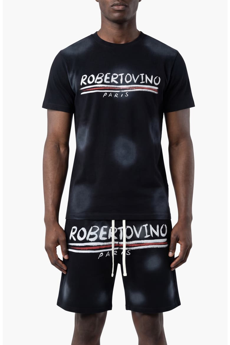 Roberto Paris Short Set, Main, color, Black