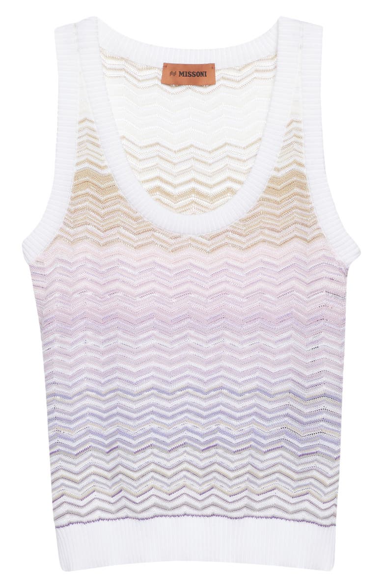 Missoni Dégradé Chevron Cotton Blend Tank, Alternate, color, 