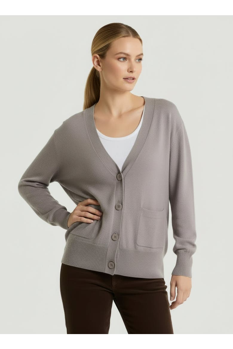 Stretch Organic Cotton Knit Long Sleeve Cardigan, Main, color, ORAGE
