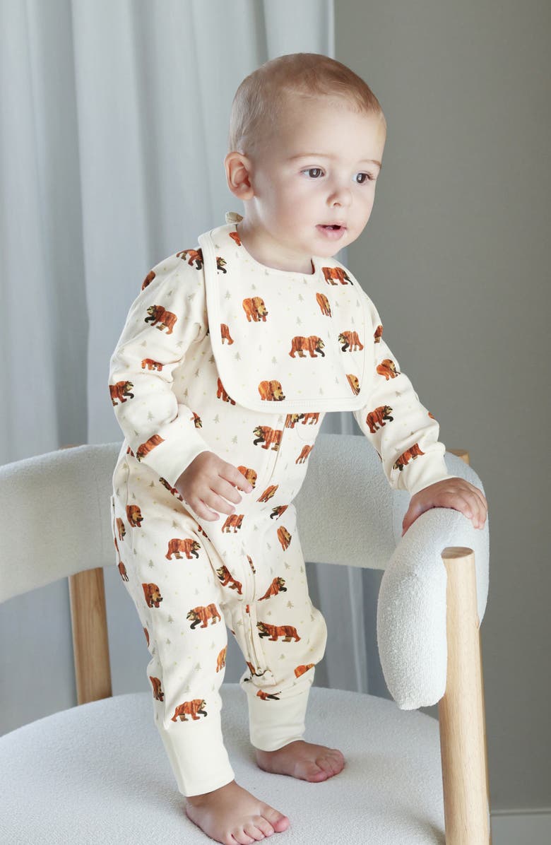 L'ovedbaby x 'The Very Hungry Caterpillar'<sup>™</sup> Organic Cotton Romper, Alternate, color, Brown Bear
