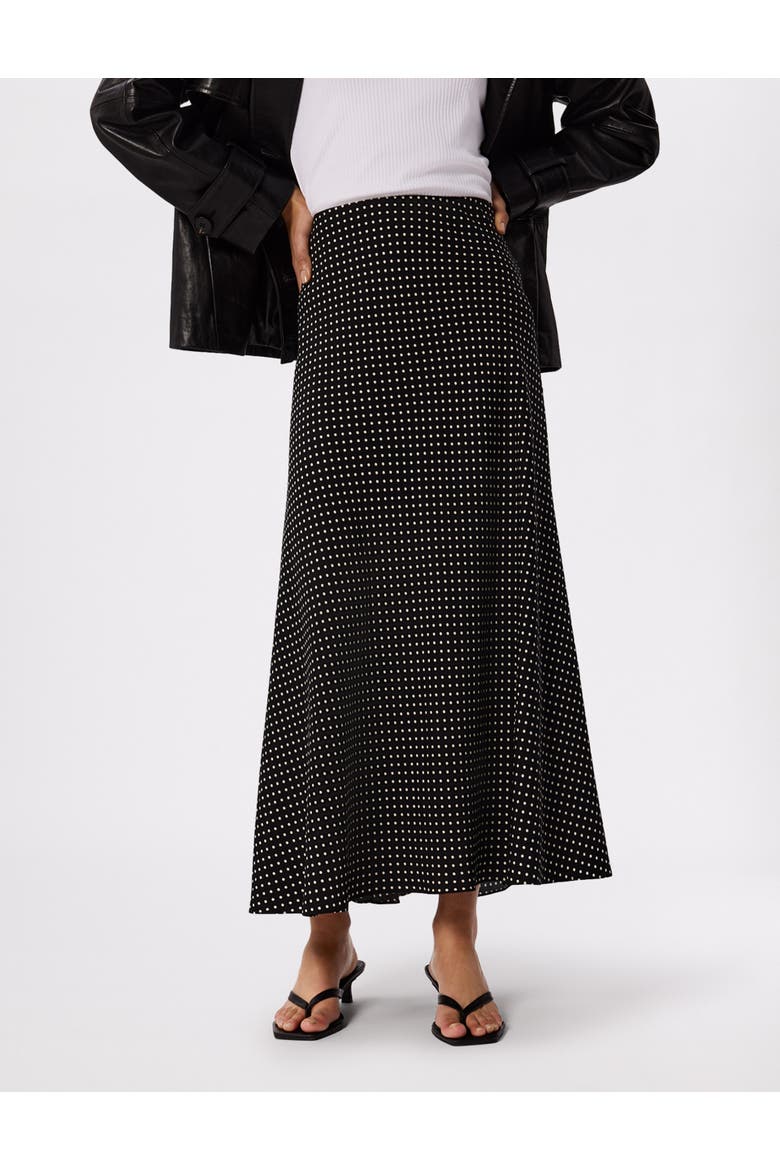 High Rise Maxi Skirt, Main, color, Blk/White