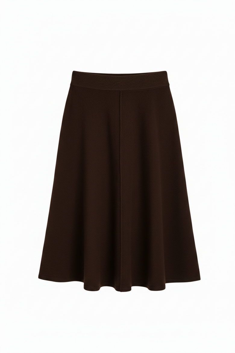 Wool Cashmere Midi Skirt, Alternate, color, Chocolate