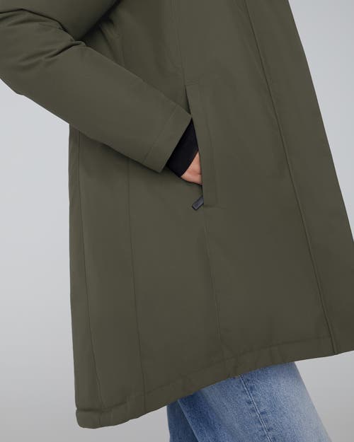Quartz Co. Genia | Hooded Down Winter Jacket In Olive
