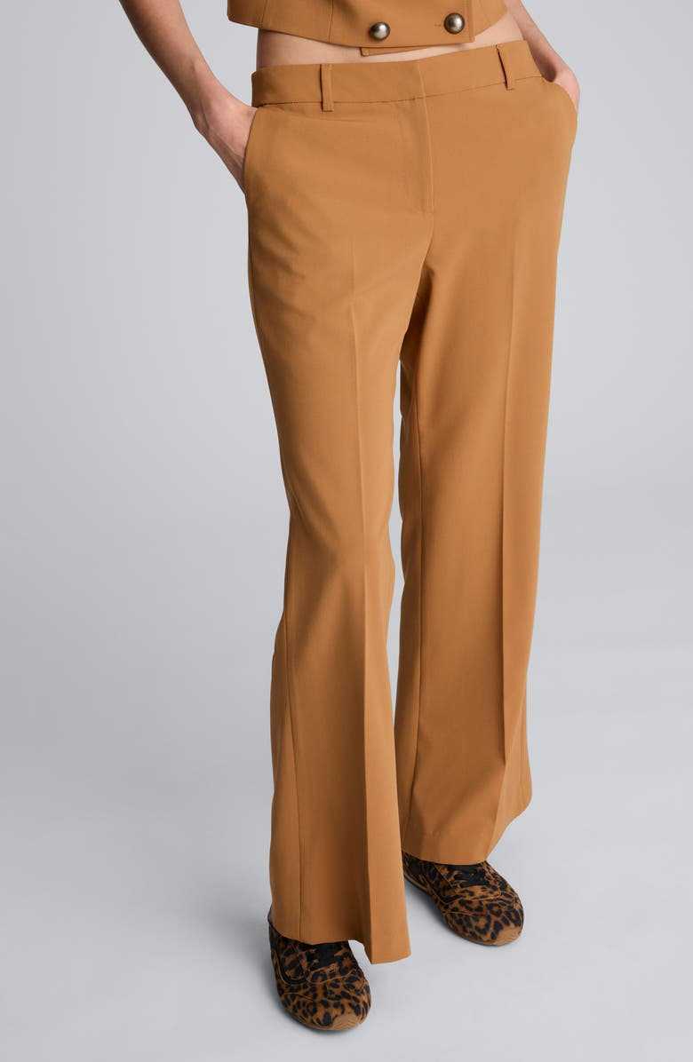Kenneth Cole Flare Leg Pants, Alternate, color, Rich Umber