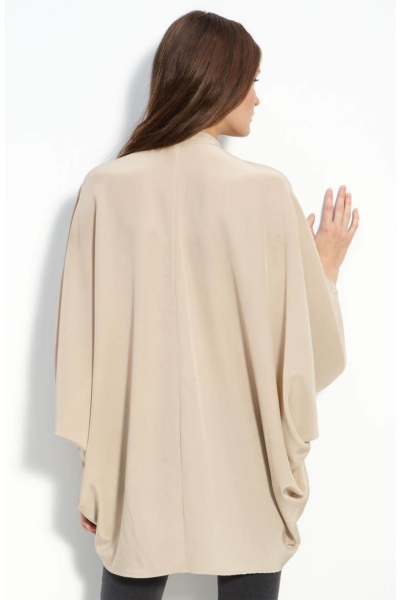 Oversized Silk Blouse, Alternate, color, KHAKI