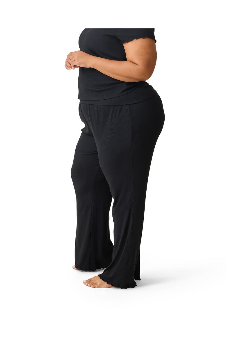 Ribbed Modal Lounge Pant, Alternate, color, Black
