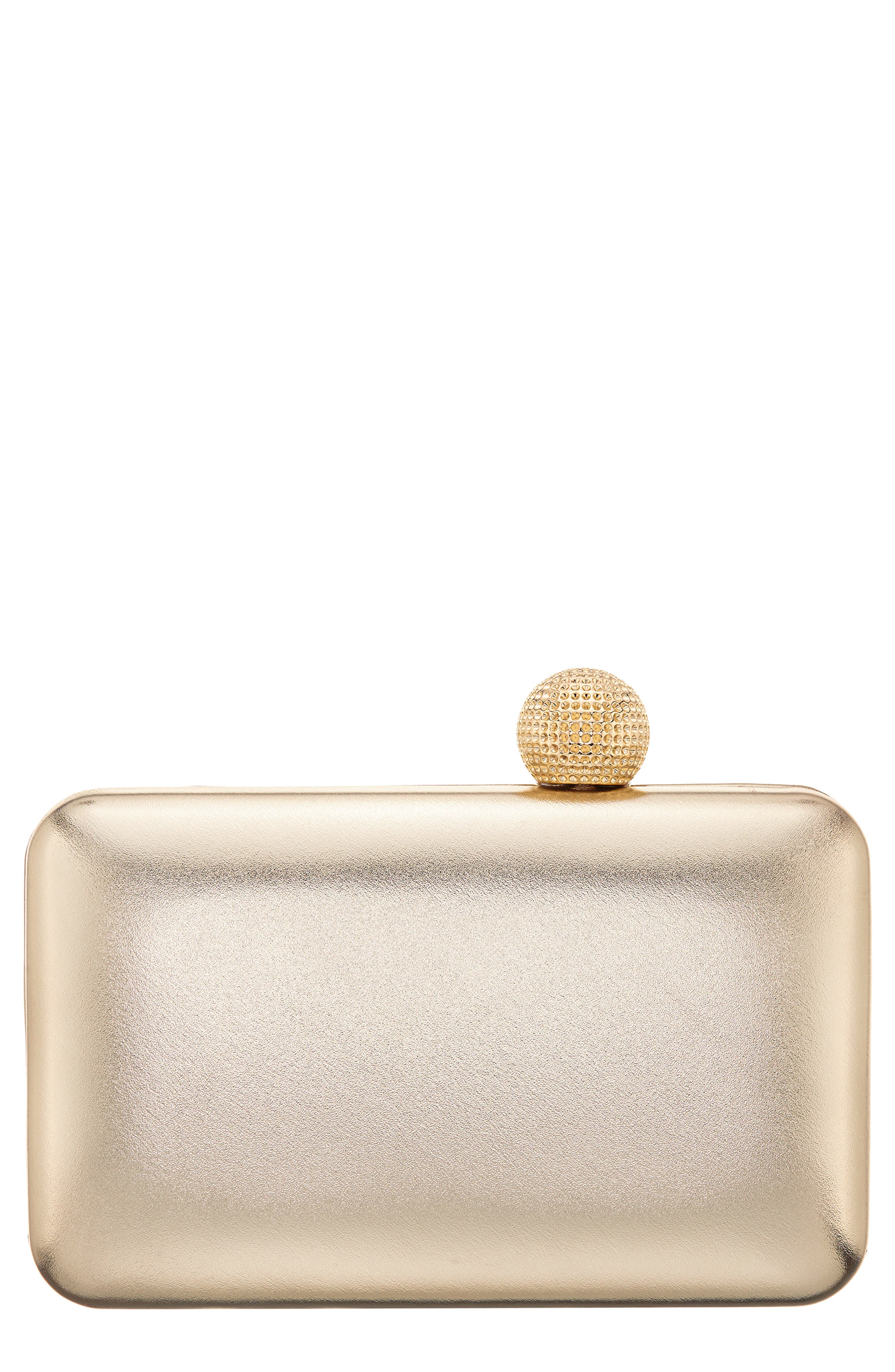 Nina Kimberly Frame Clutch in Platino 