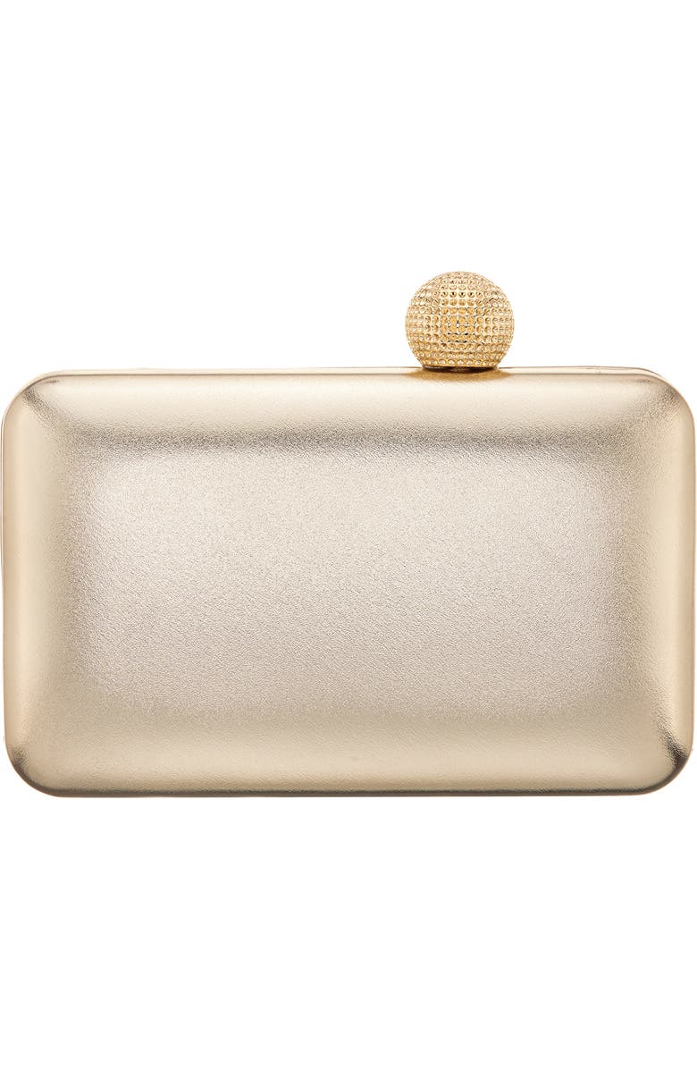 Nina Kimberly Frame Clutch, Main, color, Platino