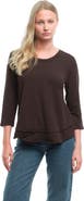 WILT Clothing Shrunken Crew 3/4 Sleeve Mock Layer Tee