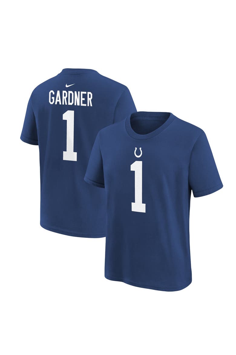 Youth Nike Ahmad Sauce Gardner Royal Indianapolis Colts Player Name & Number T-Shirt, Main, color, Royal