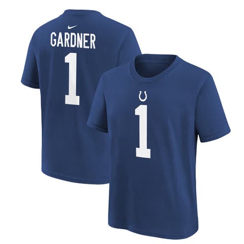 Youth Nike Ahmad Sauce Gardner Royal Indianapolis Colts Player Name & Number T-Shirt