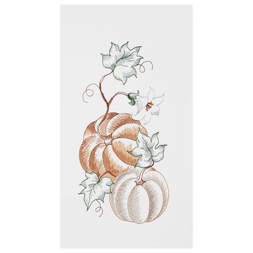 C & F Home C&f Home Pumpkins On Vine Harvest Fall Autumn Kitchen Dishtowel In Multi
