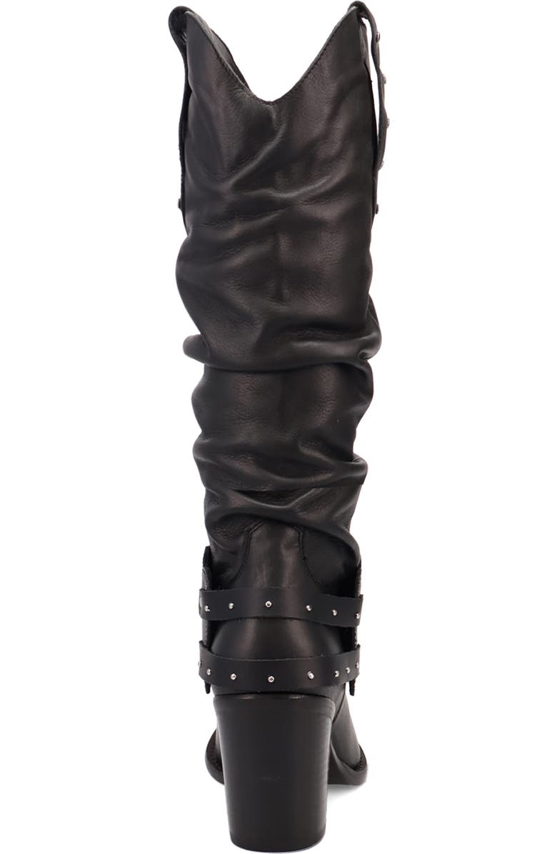 Dingo Grit n' Grace Pointed Toe Western Boot, Alternate, color, Black