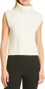 Vince Twisted Cable Turtleneck Sweater Tank