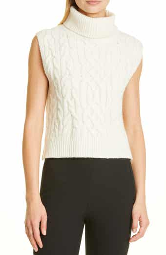 Vince Twisted Cable Turtleneck Sweater Tank