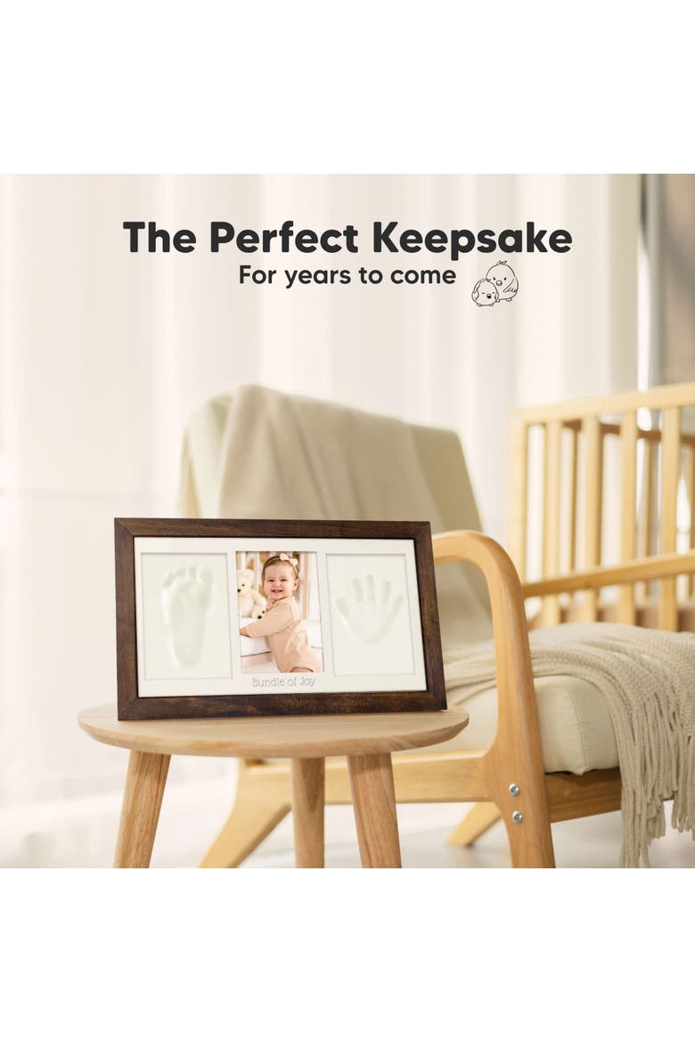Baby Handprint & Footprint Keepsake Duo Frame, Alternate, color, Dark Walnut