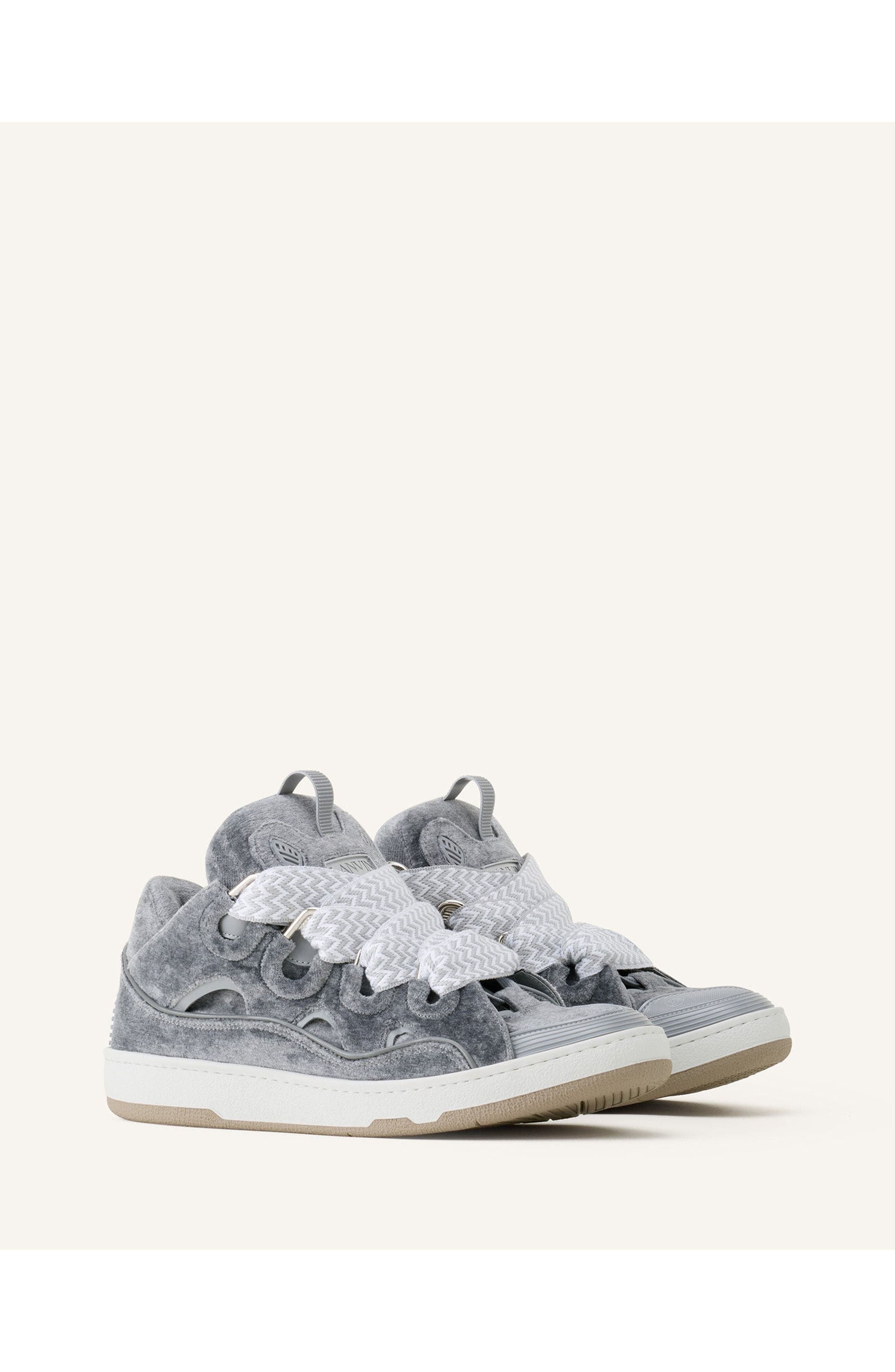 Lanvin Curb Sneakers In Jersey, Alternate, color, Grey/Grey