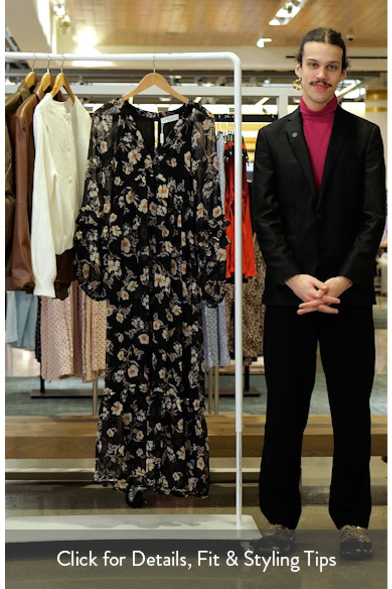 Evian Floral Long Sleeve Maxi Dress video