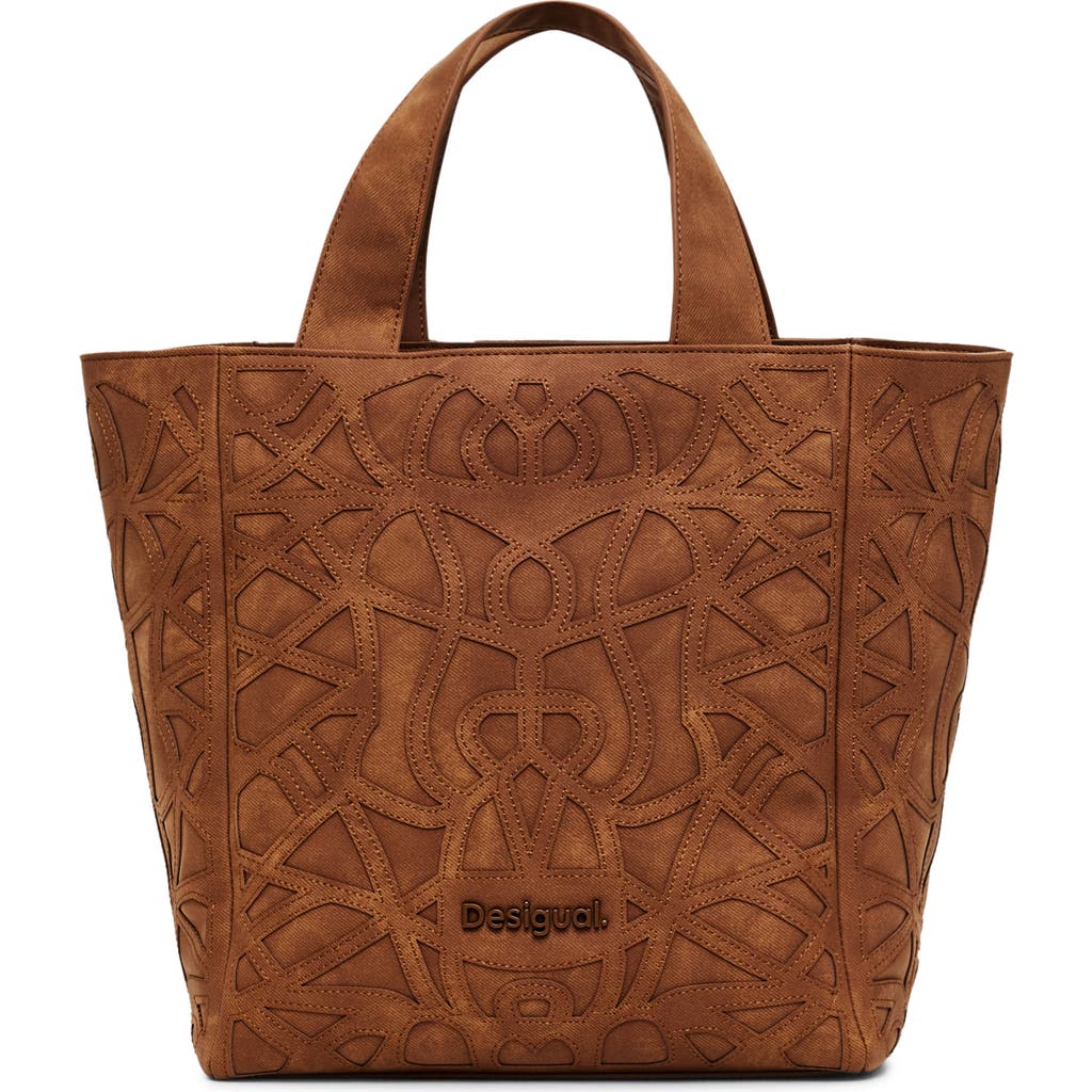 Desigual Multi-handle Cell Bag In Chocolate