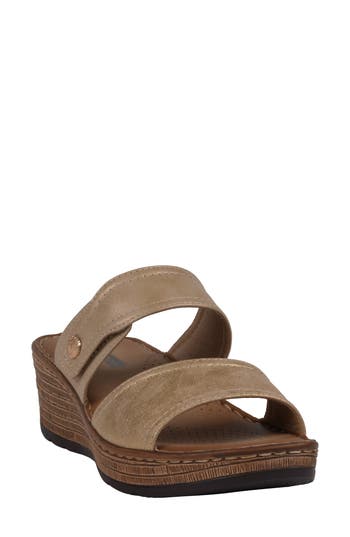 Gc Shoes Meli Comfort Wedge Sandal In Gold