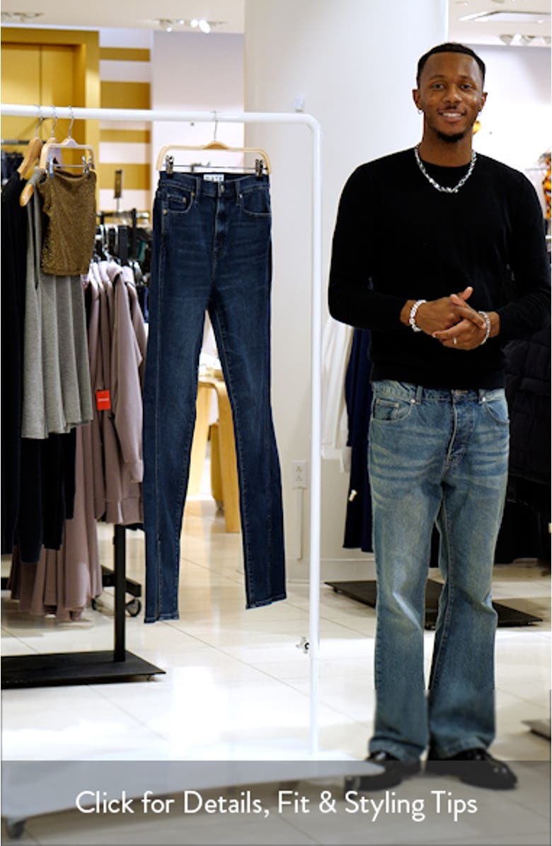 Downtown High Waist Split Hem Straight Leg Jeans, sales video thumbnail