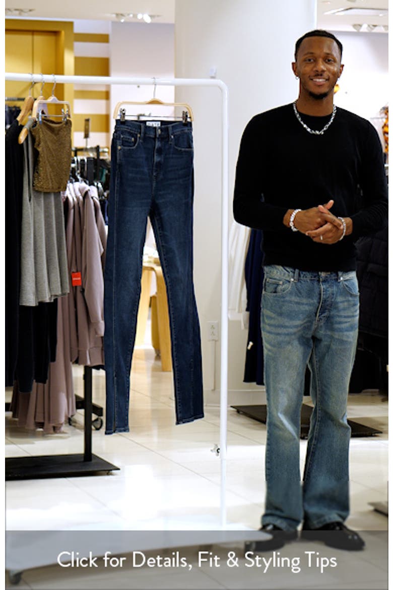 Downtown High Waist Split Hem Straight Leg Jeans video