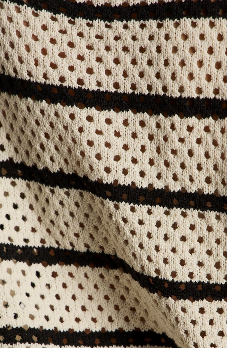 Sanctuary Stripe Open Stitch V-Neck Sweater, Alternate, color, 