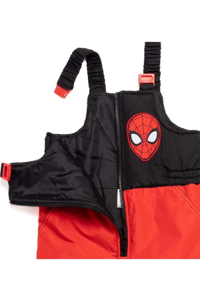 Spider-Man One Piece Ski Bib, Alternate, color, Spider Man Black Red