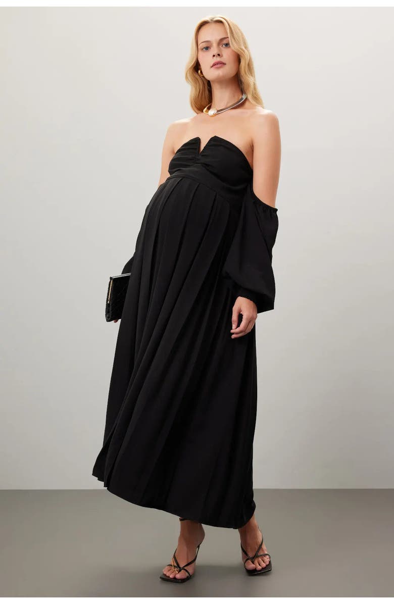 Emilia George Sabrina Gown, Main, color, Black