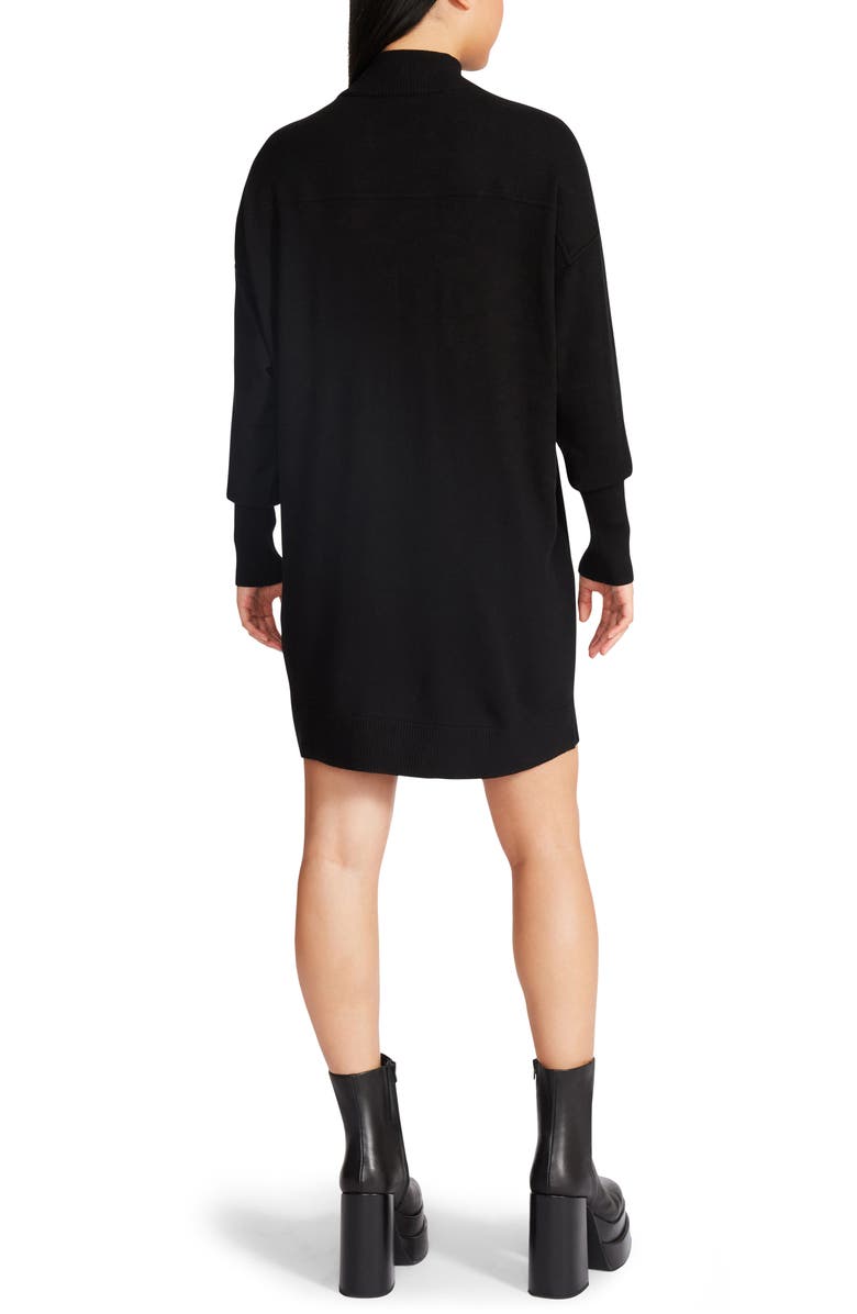 Steve Madden Rosie Mock Neck Long Sleeve Sweater Dress, Alternate, color,