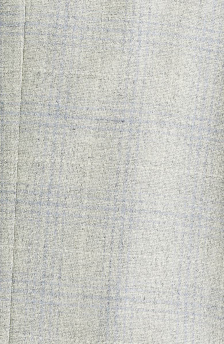 Jack Victor Midland Contemporary Fit Light Grey Deco Plaid Wool & Cashmere Sport Coat, Alternate, color, Light Grey