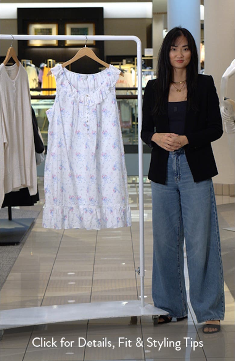 Swiss Dot Cotton Chemise Nightgown, sales video thumbnail