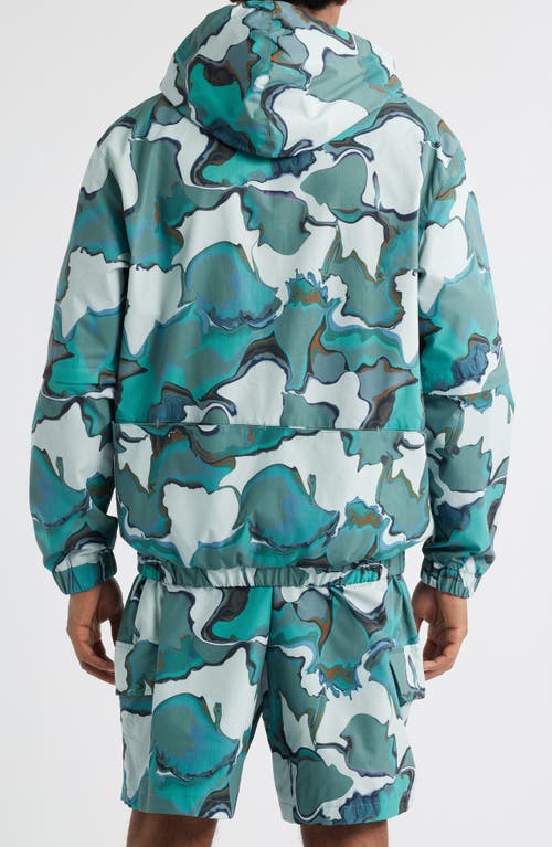 Shop Criminal Damage Hooded Marble Print 3d Pocket Jacket