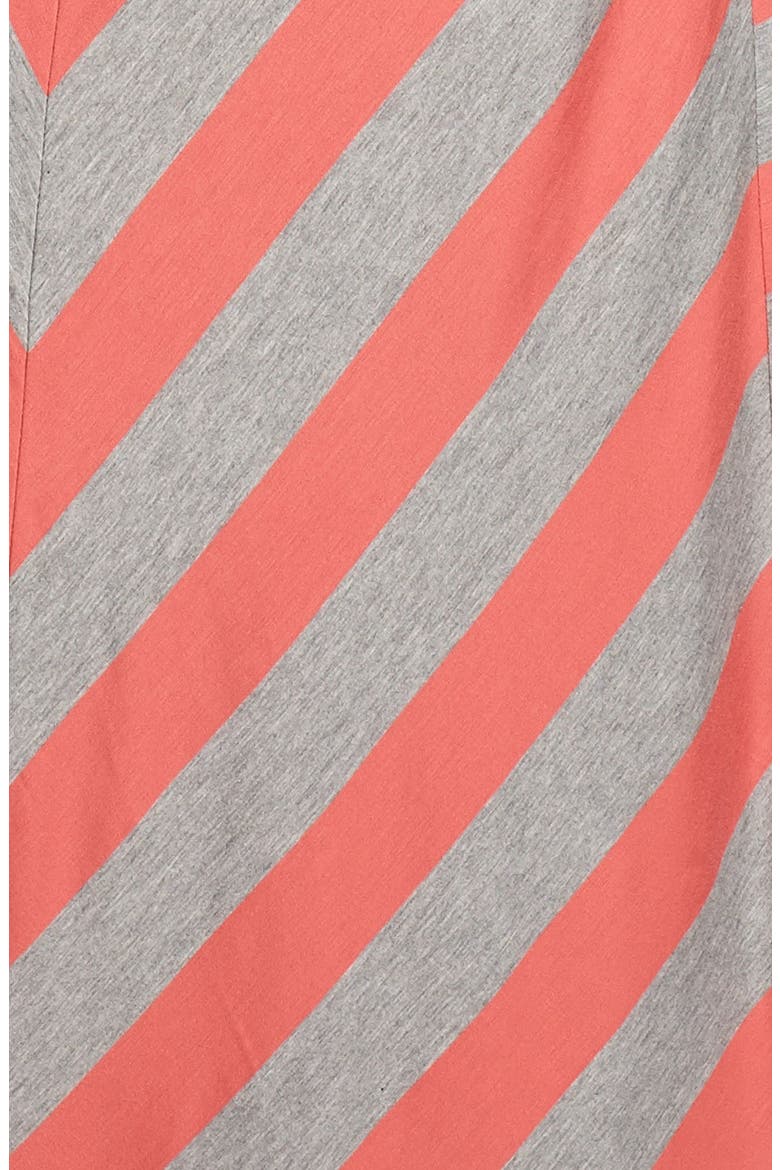 Chevron Stripe Maxi Dress, Alternate, color, CORAL/ HEATHER GRAY