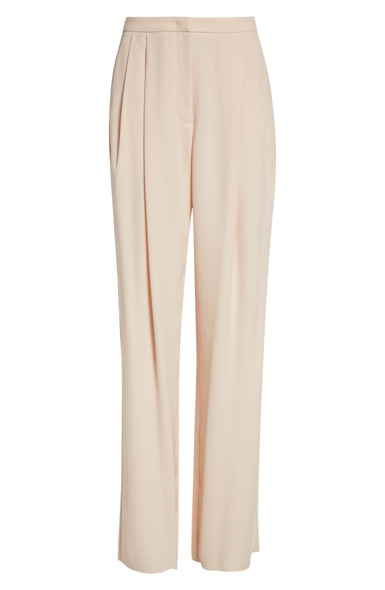 Emporio Armani Pleated Gabardine Wide Leg Pants, Main, color, Light Pink