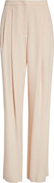 Emporio Armani Pleated Gabardine Wide Leg Pants