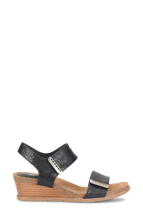 Söfft Verdi Ii Slingback Wedge Sandal In Black Woven