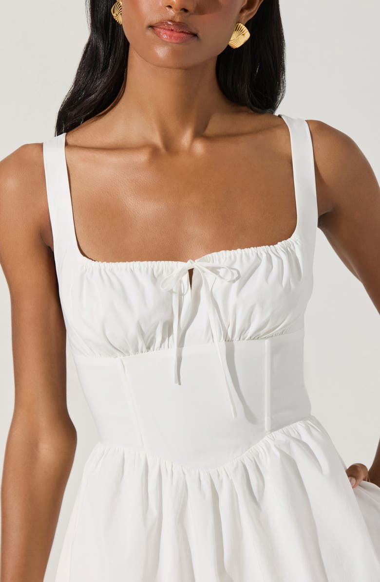 ASTR the Label Corset Fit & Flare Dress, Alternate, color, White