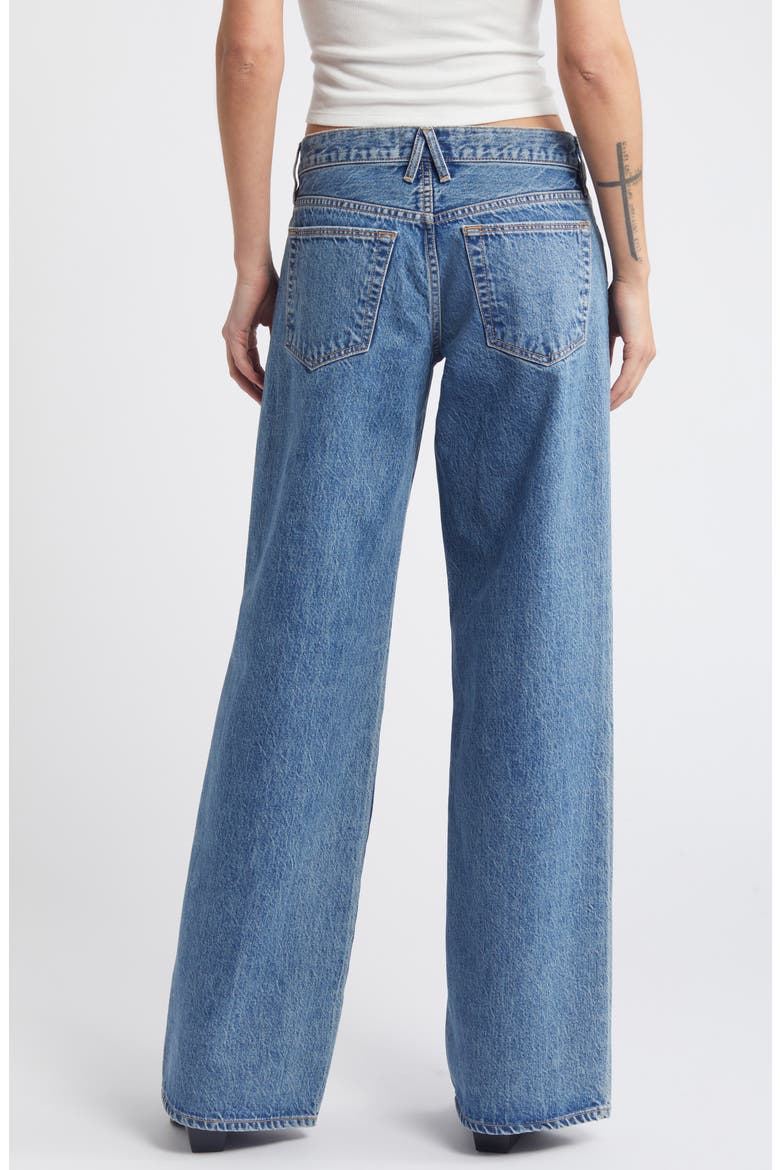 Lexi Low Rise Organic Cotton Wide Leg Jeans, Alternate, color, SATISFACTION