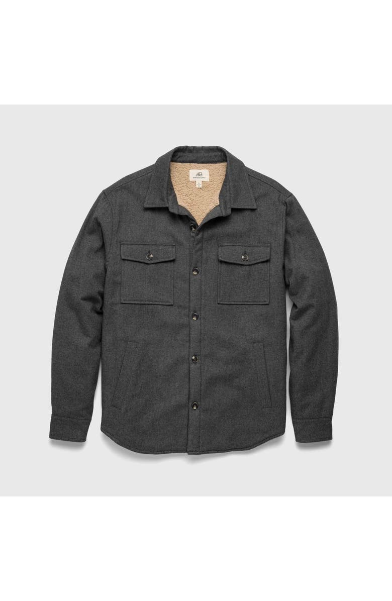 Surfside Supply Co. Skip Fleece Shirt Jacket, Main, color, Charcoal Heather