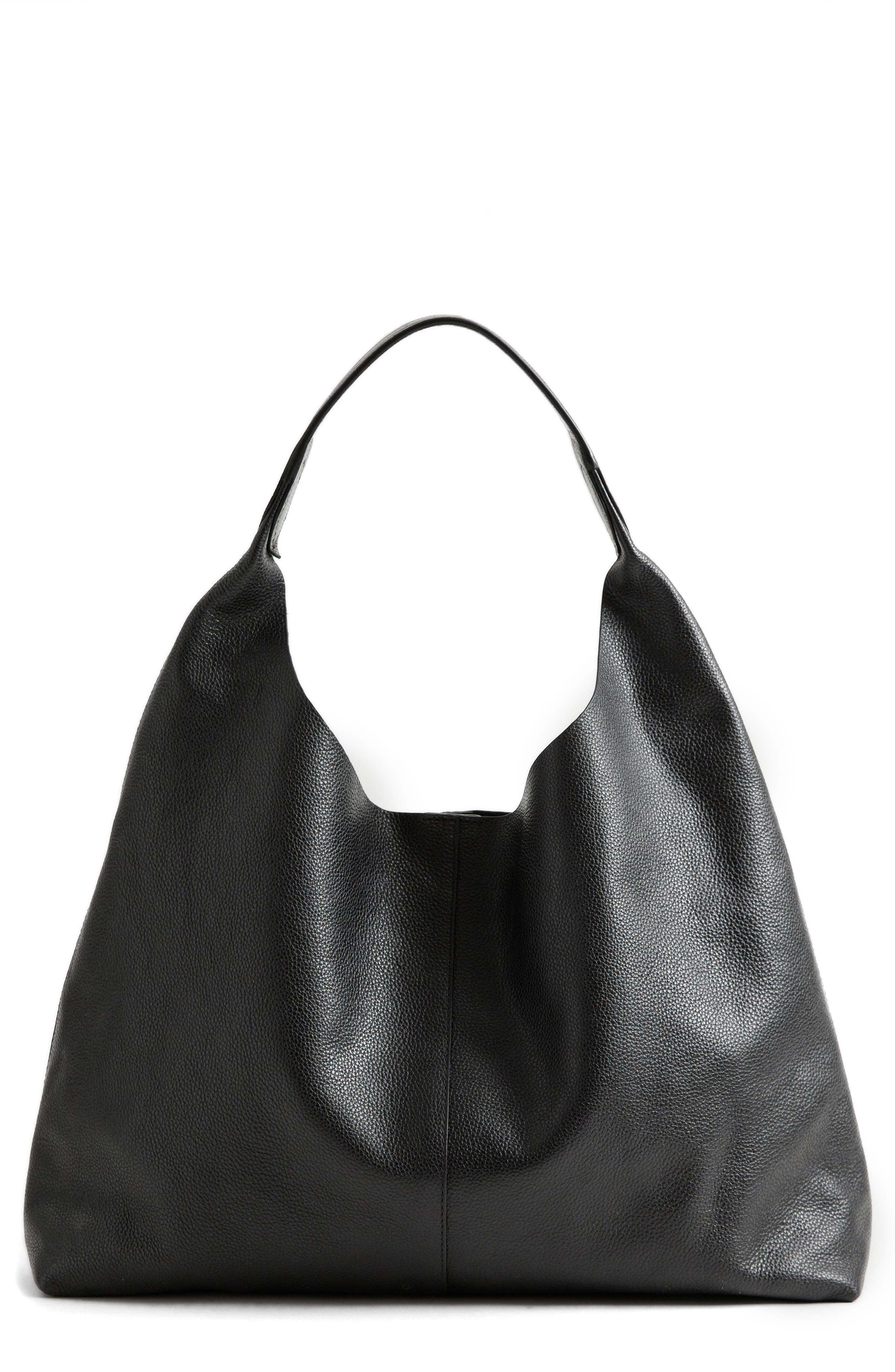 & Other Stories Leather Tote, Main, color, 