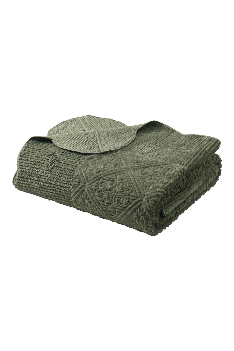 Westland Reversible Quilt & Shams Set, Alternate, color, OLIVE MOSS