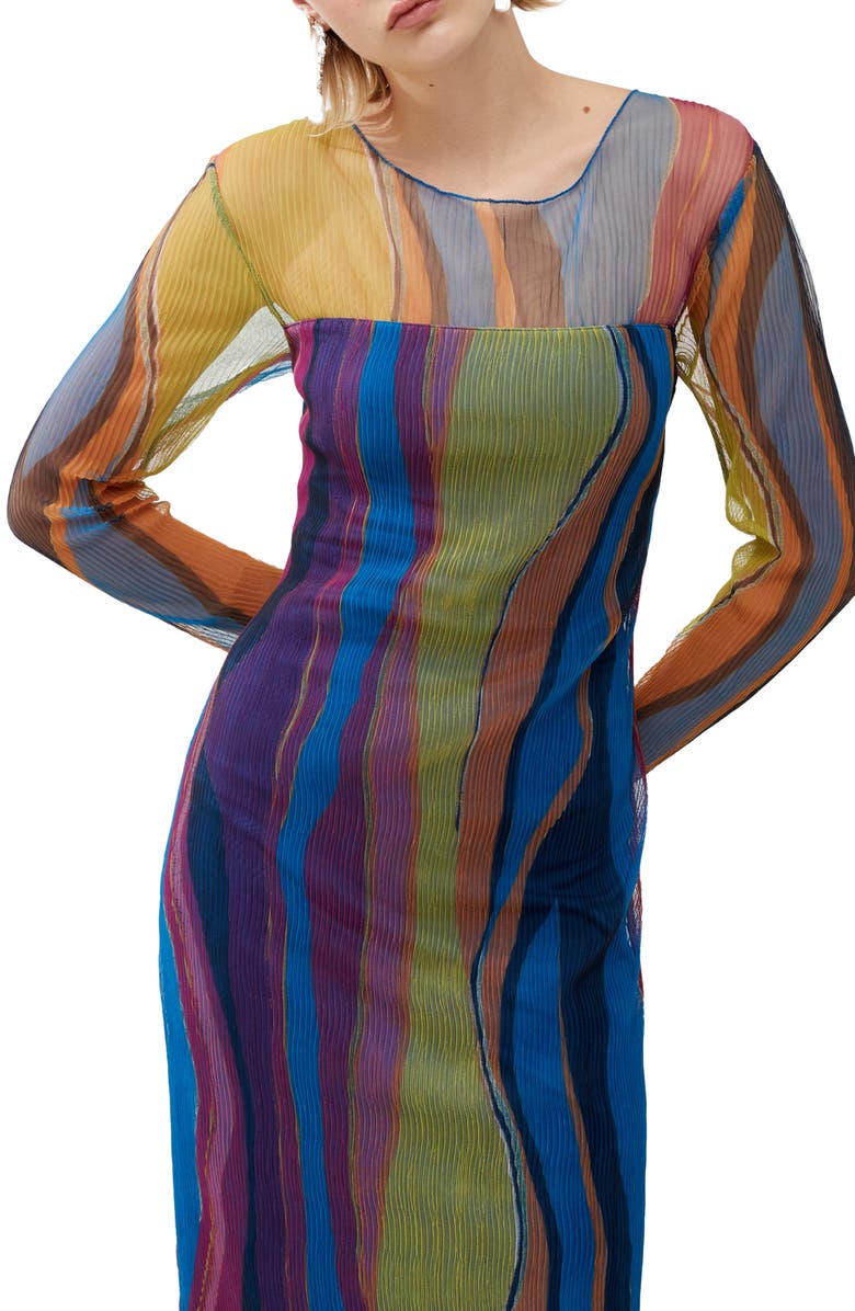 French Connection Saskia Eydie Long Sleeve Maxi Dress, Alternate, color,