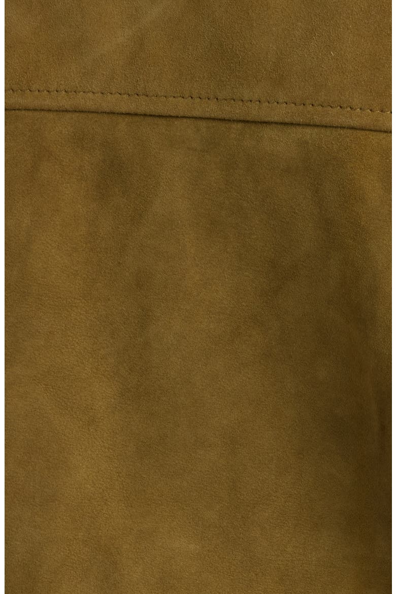 Suede Bomber Jacket, Alternate, color, OLIVE