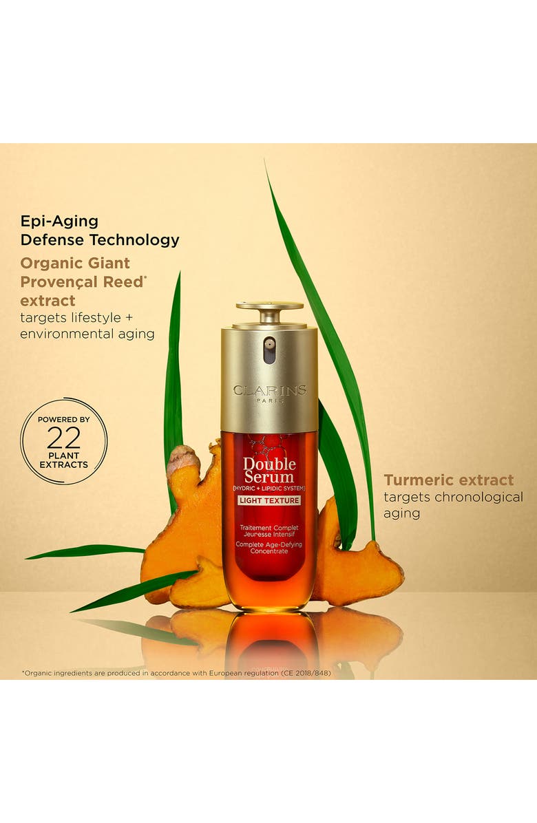 Clarins DOUBLE SERUM<sup>®</sup> Light Texture Firming, Radiance Boosting & Pore Refining Serum, Alternate, color, 