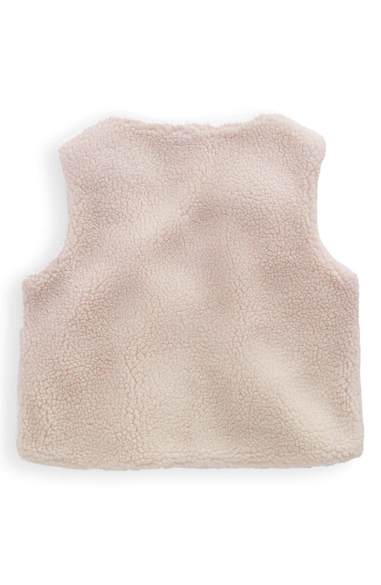 Mini Boden Kids' Fleece Vest, Alternate, color, Ecru