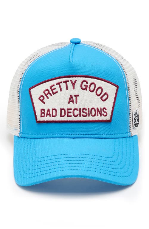 Cult Of Individuality Pretty Good Mesh Back Trucker Hat In Blue