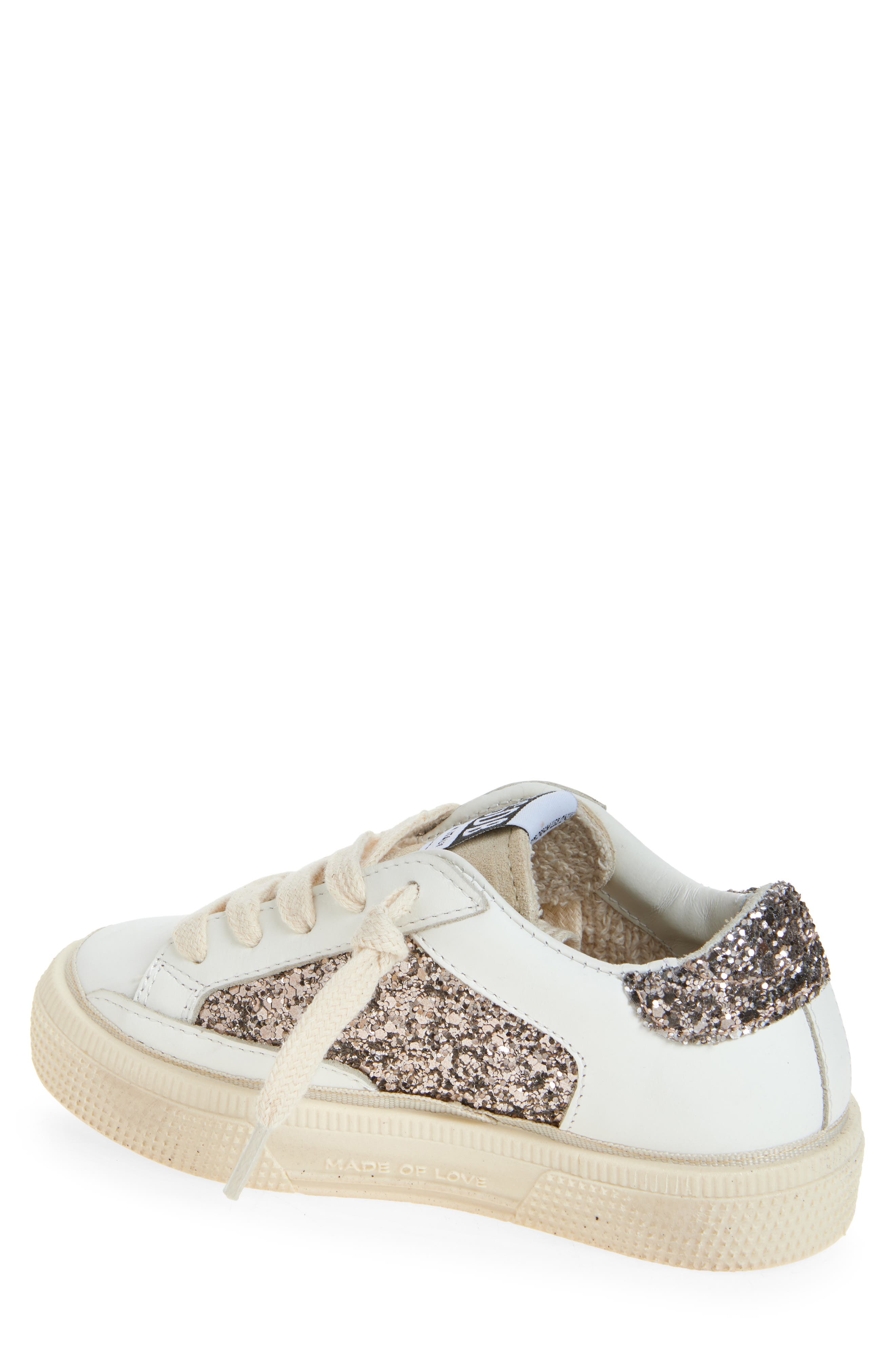 Golden Goose Kids' May Sneaker, Alternate, color, White/ Cinder/ Seed Pearl